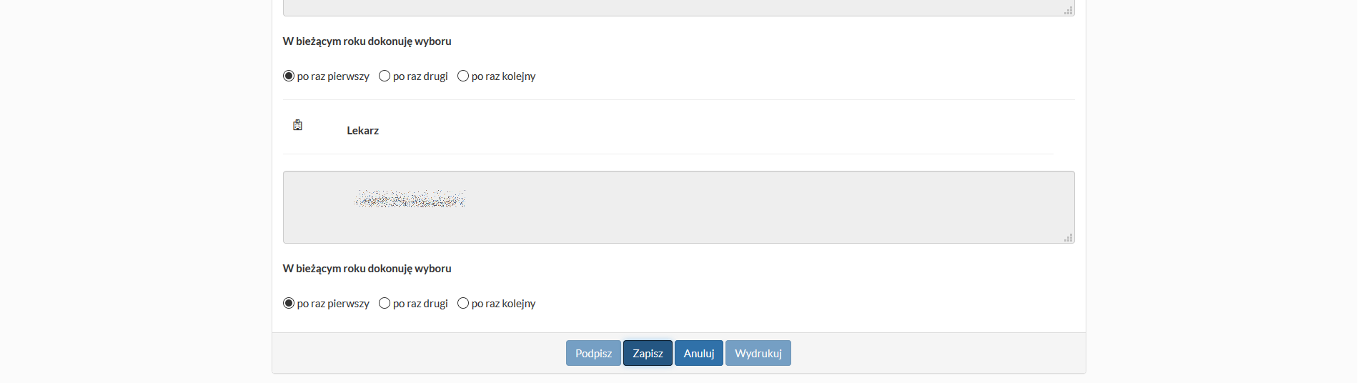 Okno "Deklaracje" - edycja danych deklaracji