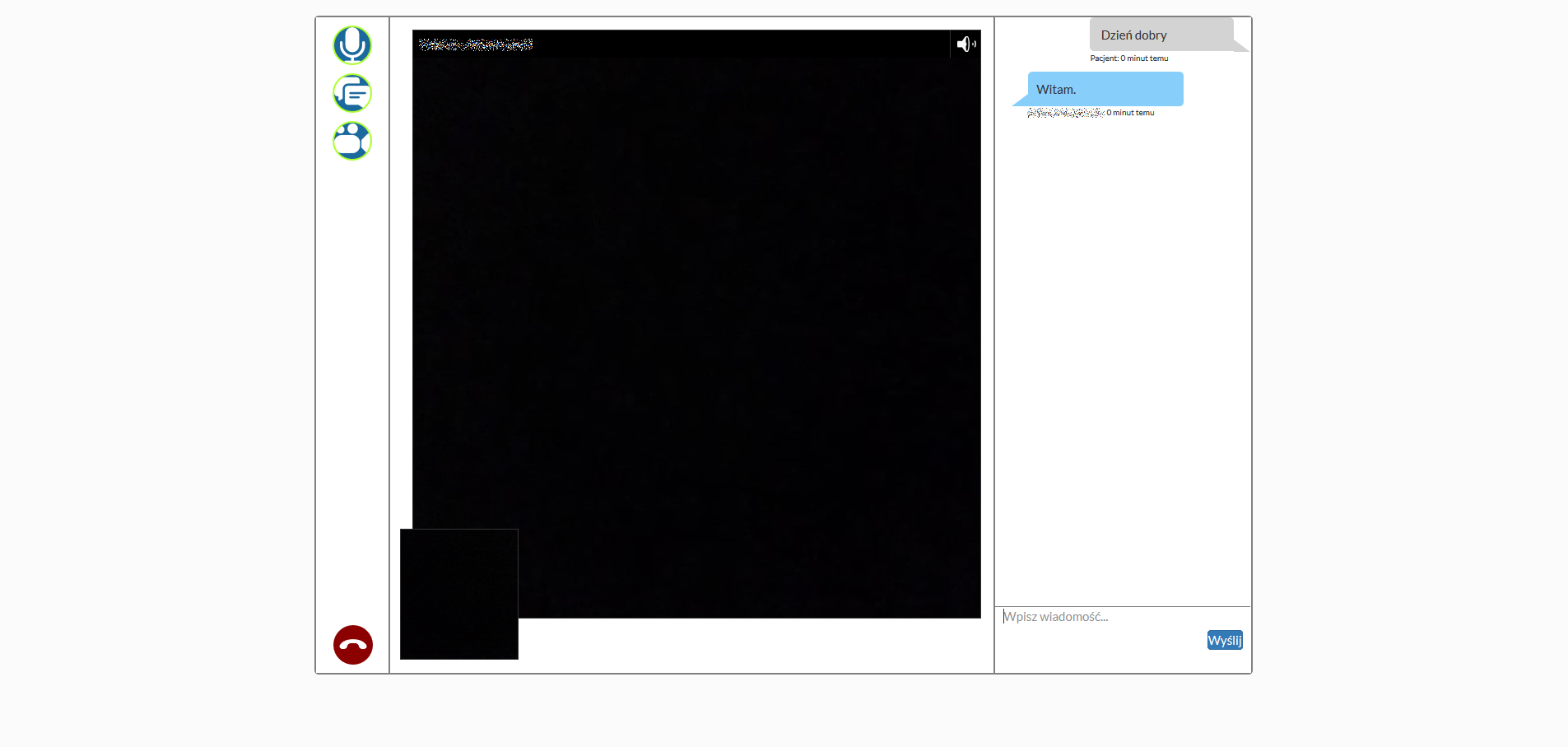 Telekonsultacja - rozpoczęcie konsultacji wideo