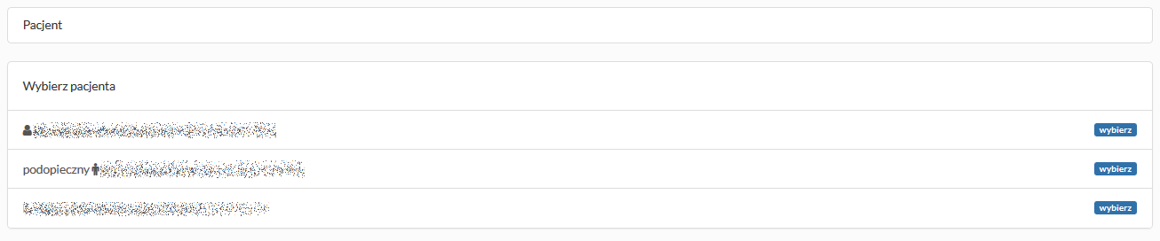 Nowa telekonsultacja - wybór pacjenta
